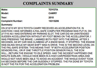 Illustration for article titled Toyota Owners Filing Unintended Acceleration Complaints Over "Fixed" Vehicles